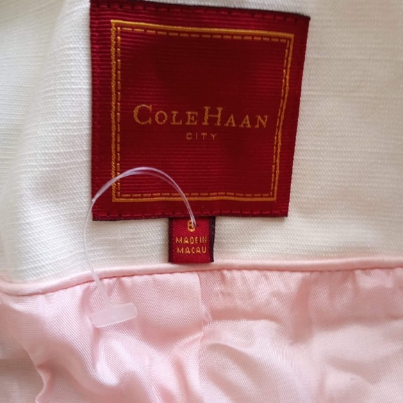 Cole Haan City Cream Color LightWeight Button Up Jacket Size 6 - Picture 7 of 9